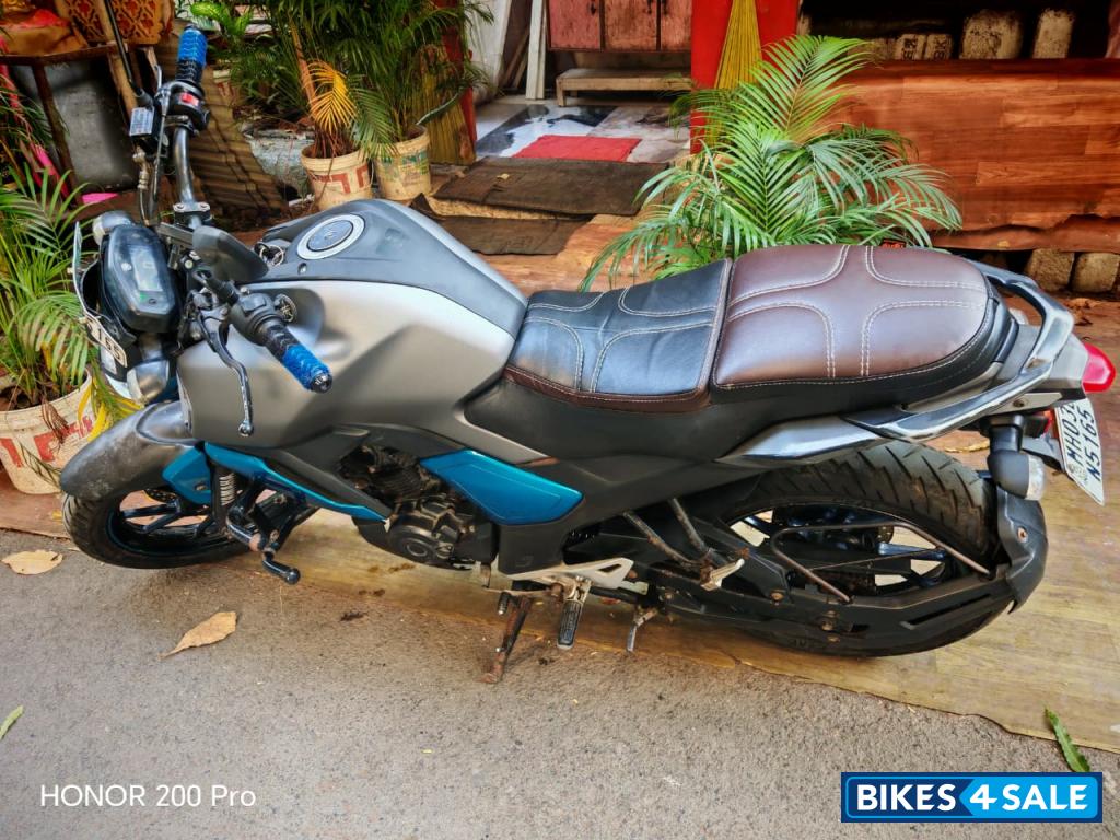 Metallic Grey With Blue Yamaha FZ-S FI V3 BS6