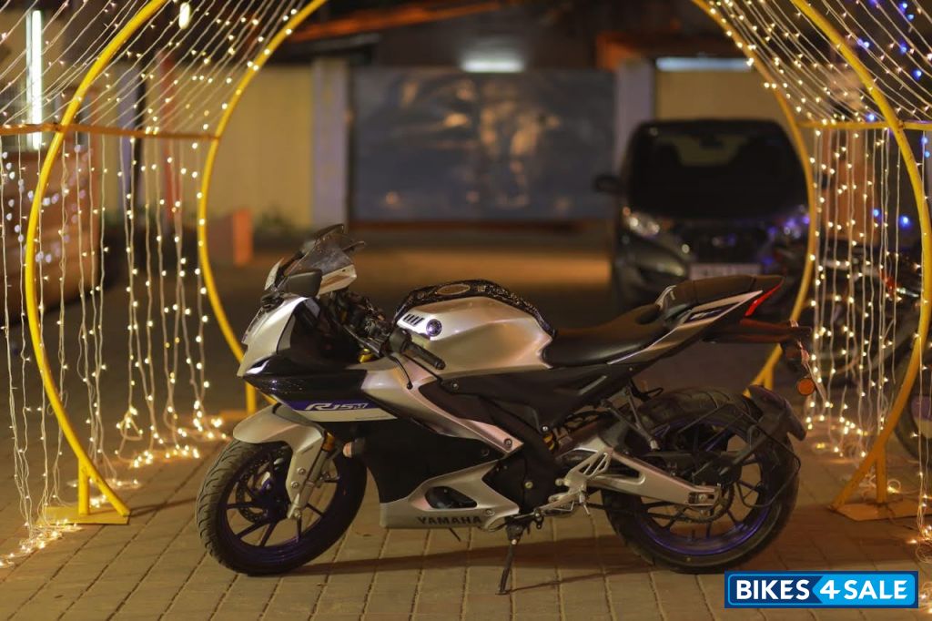 Blue And Grey Yamaha YZF R15