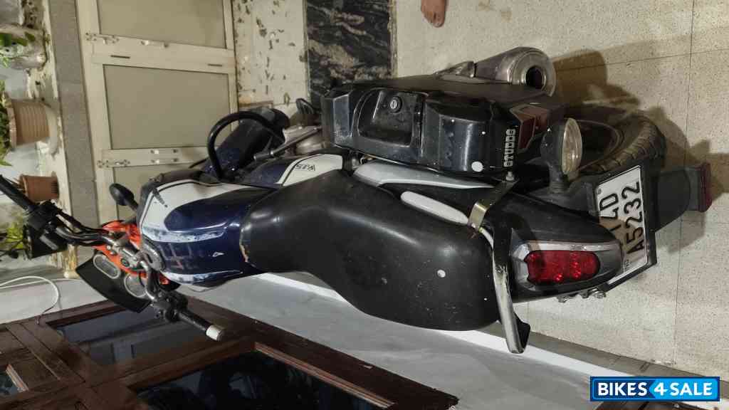 White & Blue Bajaj V15