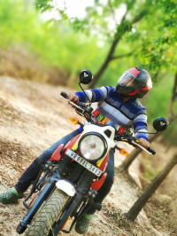 White Flame Royal Enfield Scram 411