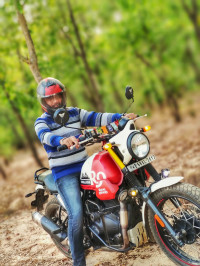 White Flame Royal Enfield Scram 411