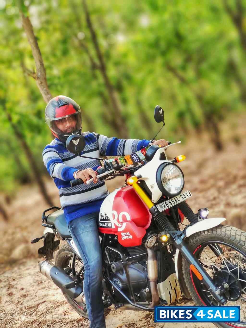 White Flame Royal Enfield Scram 411