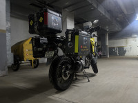 Yellow Suzuki V-Strom 250