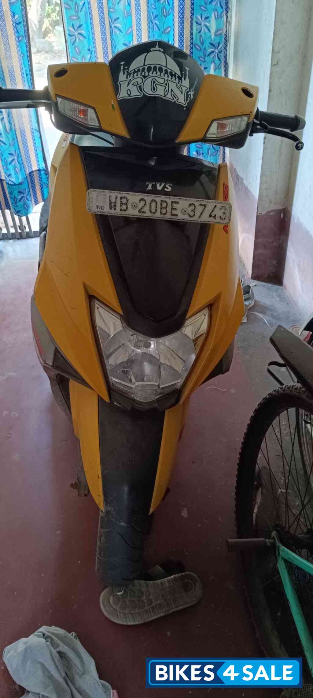 Yellow TVS NTORQ 125