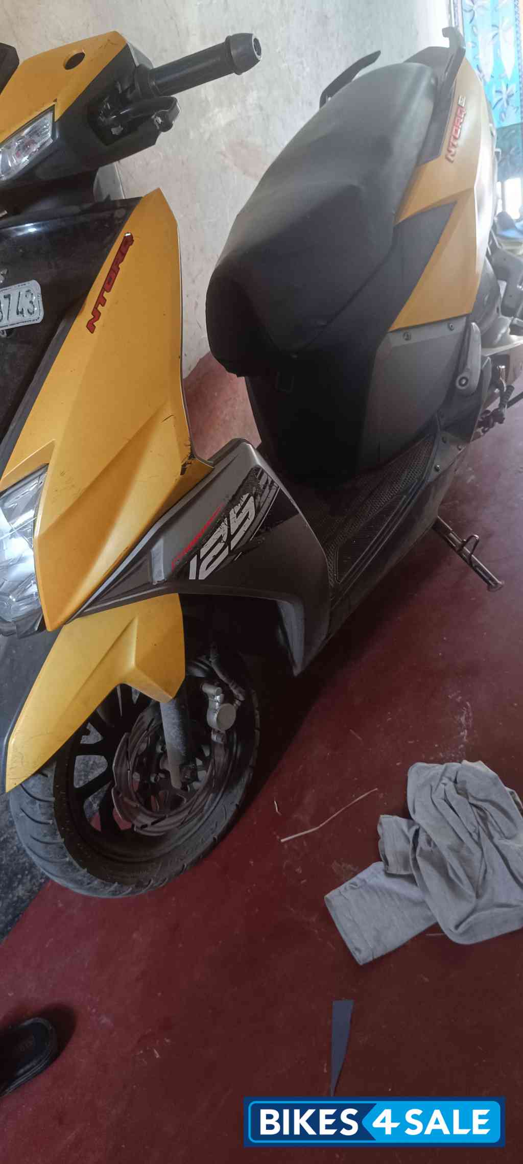 Yellow TVS NTORQ 125
