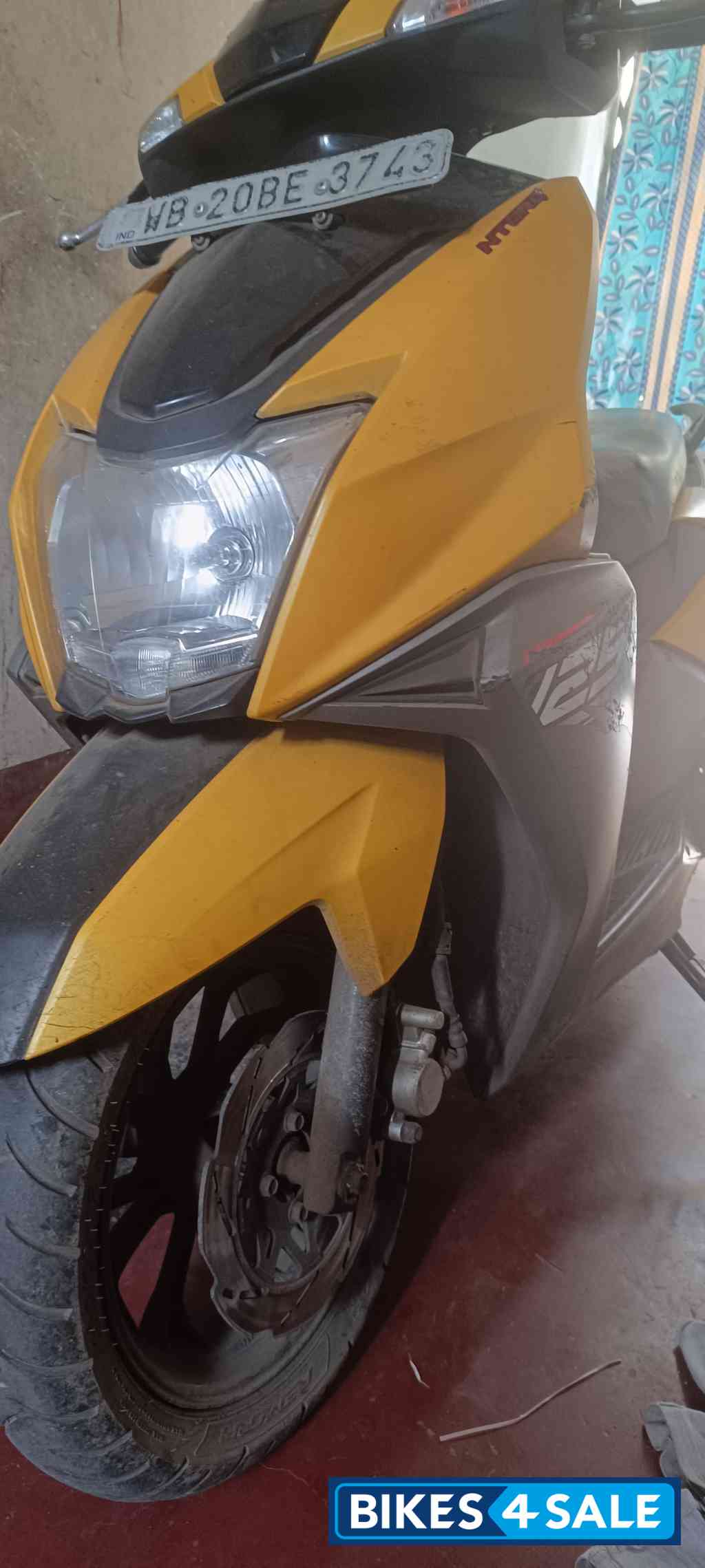 Yellow TVS NTORQ 125