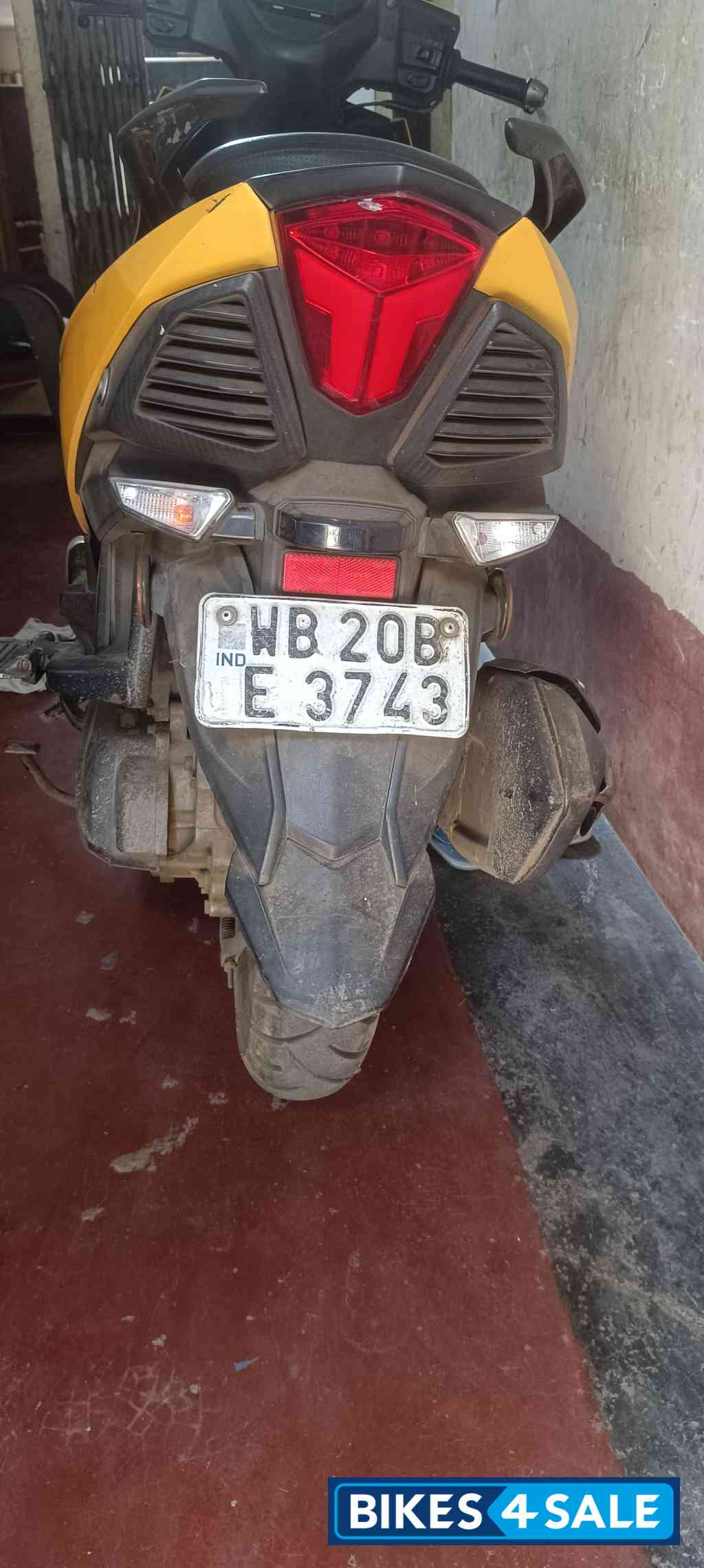 Yellow TVS NTORQ 125