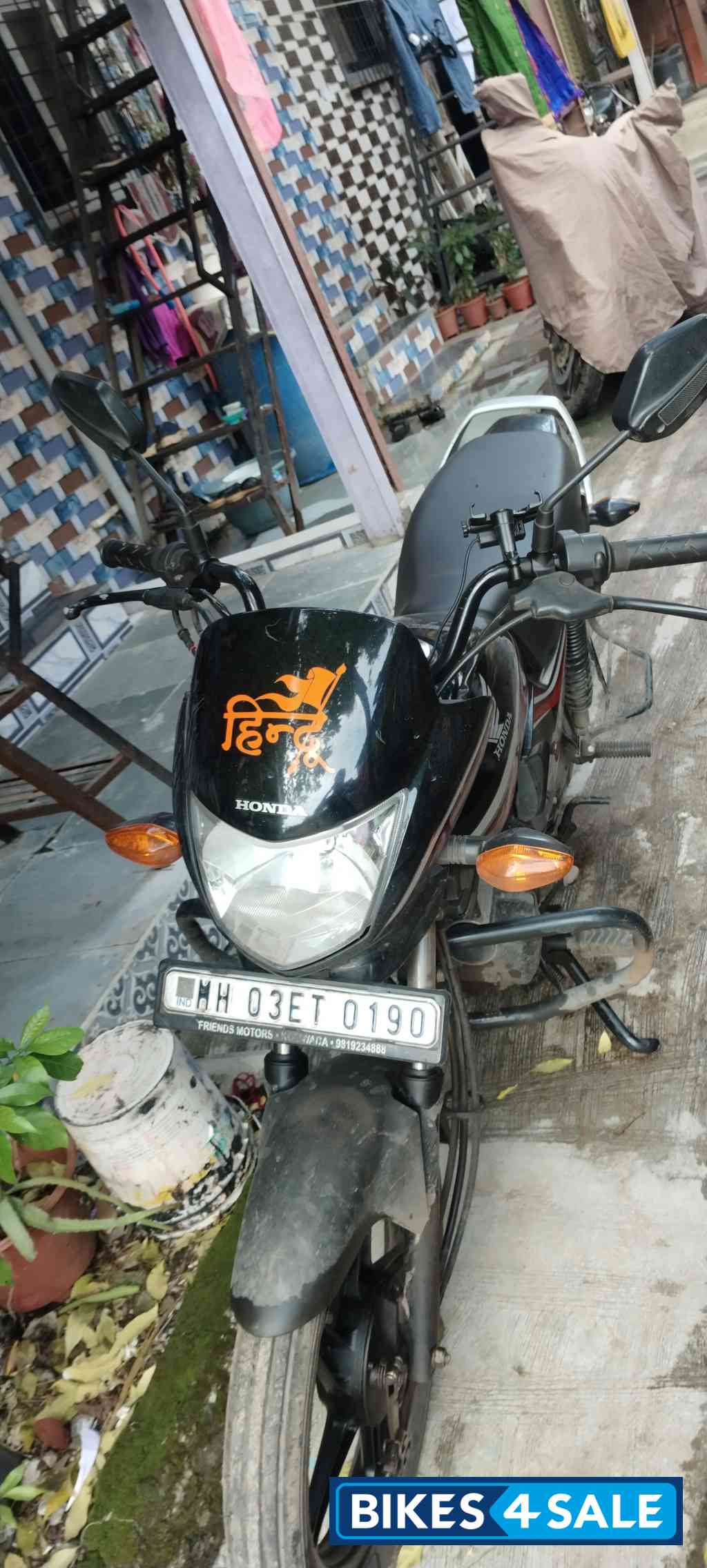 Black Red Honda Shine 100