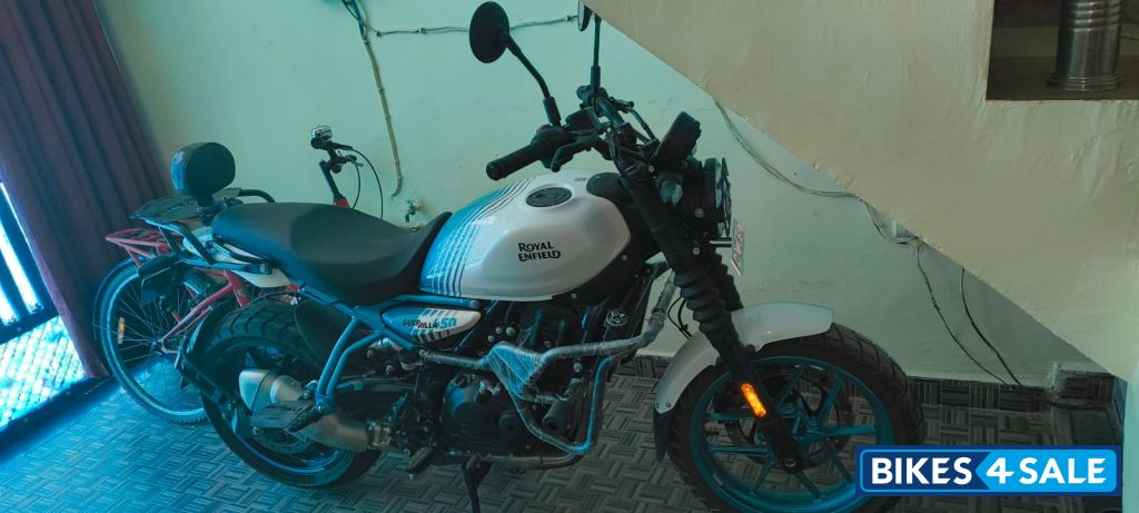 Blue Royal Enfield Guerrilla 450