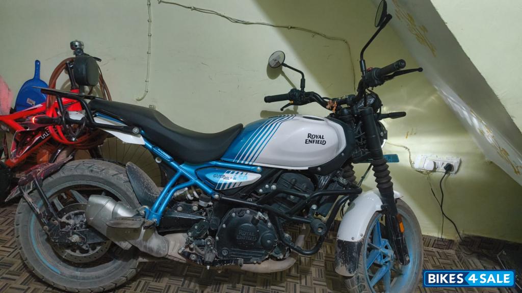 Blue Royal Enfield Guerrilla 450