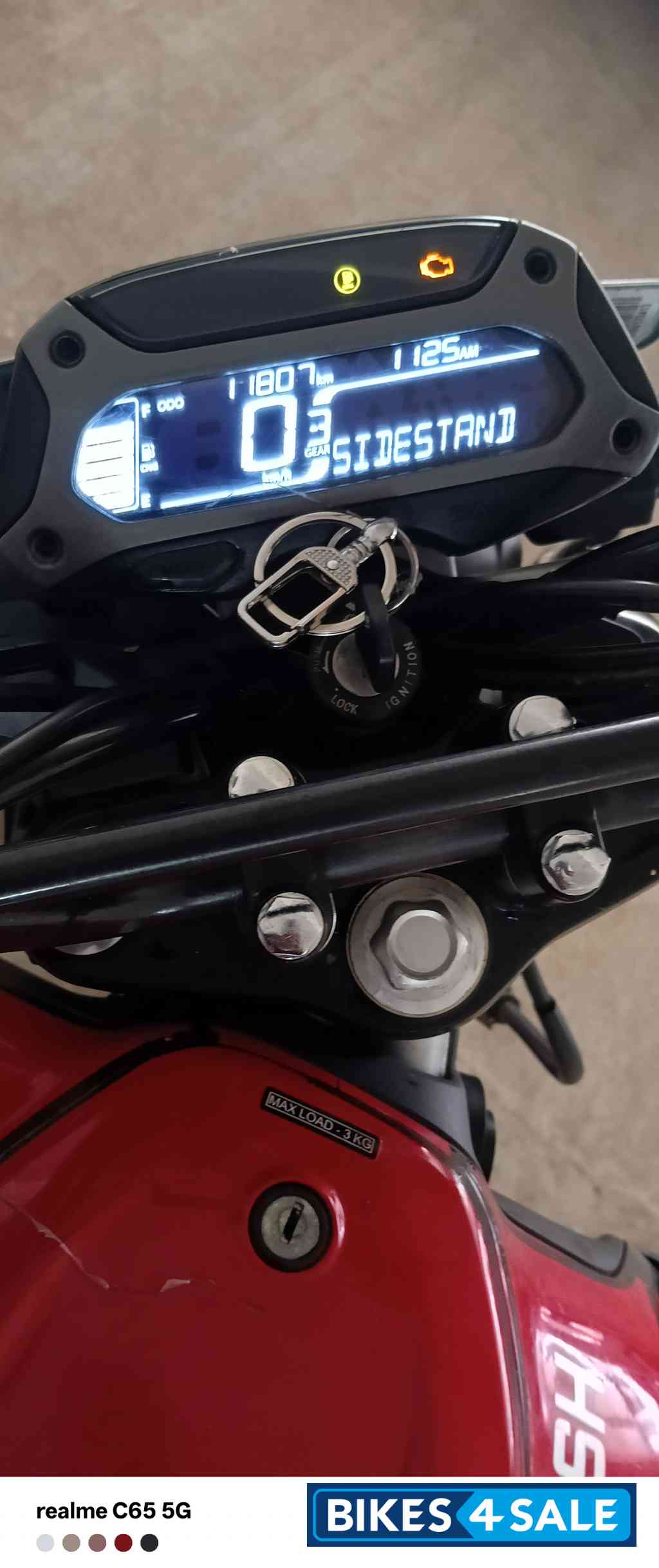 Red And Black Bajaj Freedom 125 NG04 Disc LED