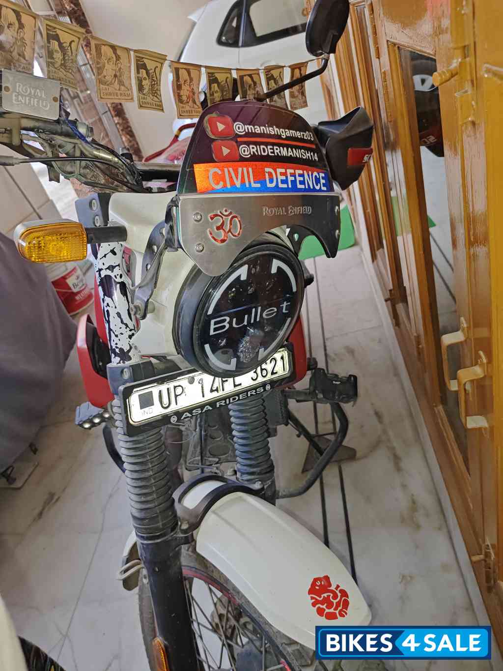 White Flame Royal Enfield Scram 411