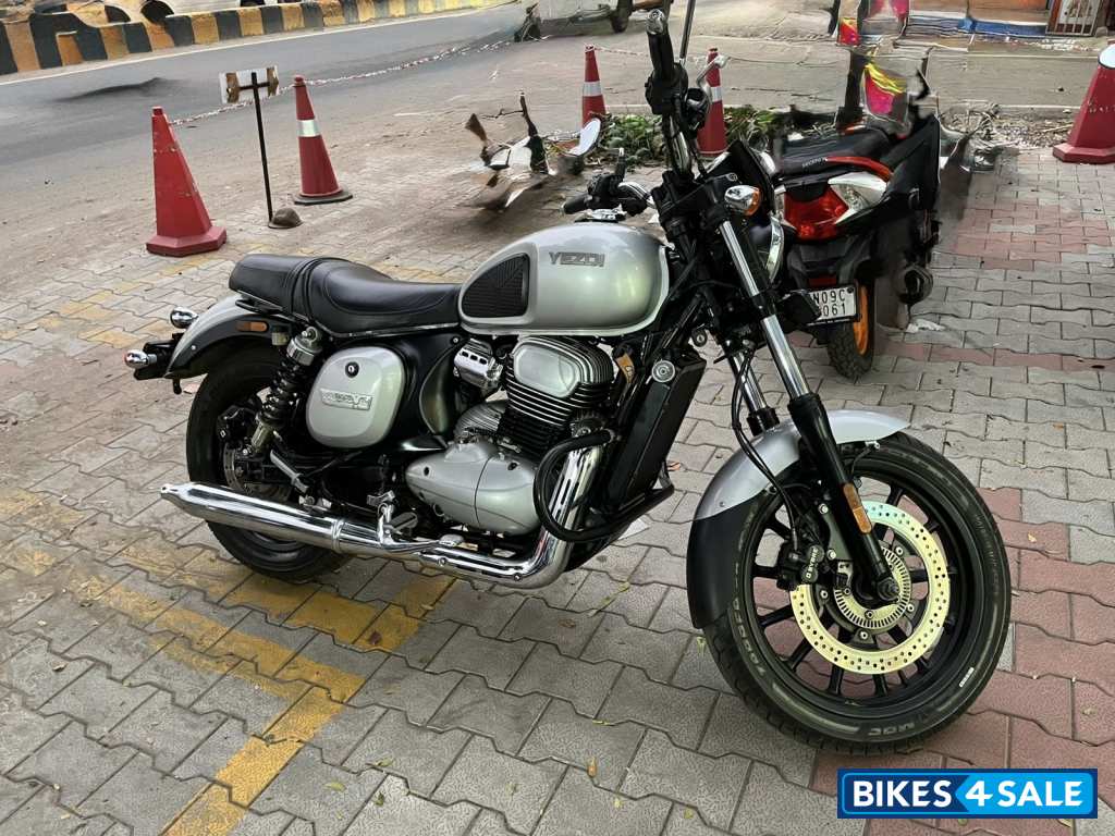 Silver Yezdi Roadster Chrome