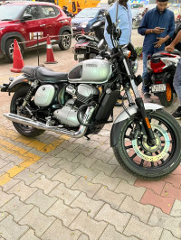 Silver Yezdi Roadster Chrome