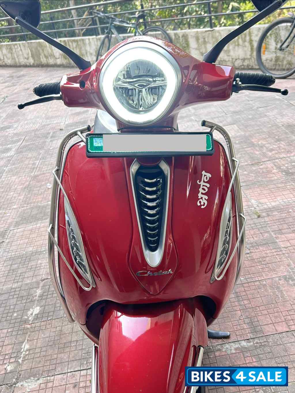 Cherry Red Bajaj Chetak Premium 2023 Edition