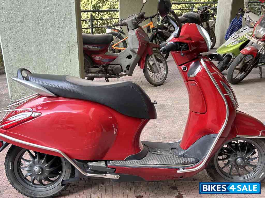 Cherry Red Bajaj Chetak Premium 2023 Edition