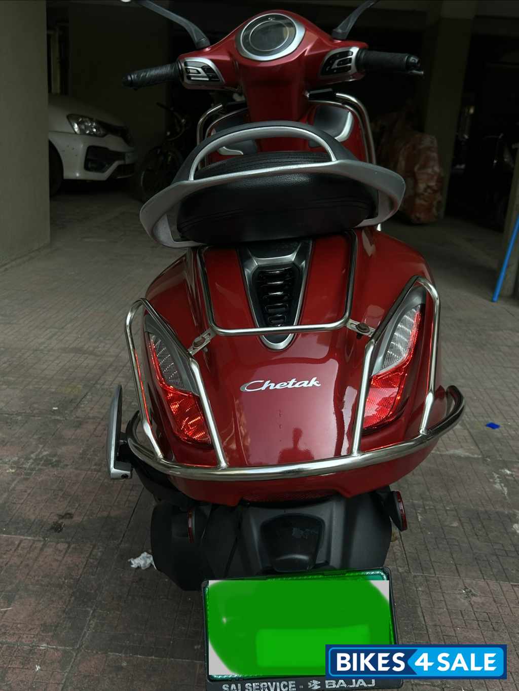 Cherry Red Bajaj Chetak Premium 2023 Edition