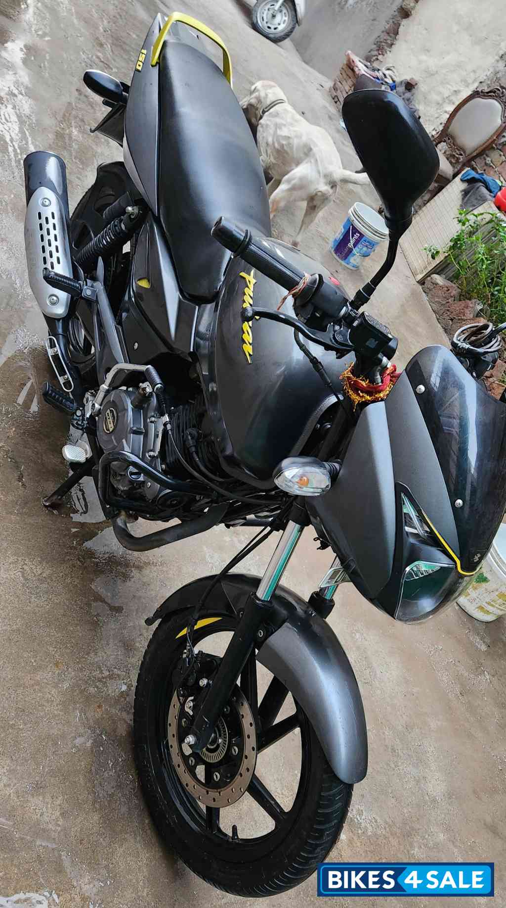 Neon Yellow Bajaj Pulsar 150 Twin Disc