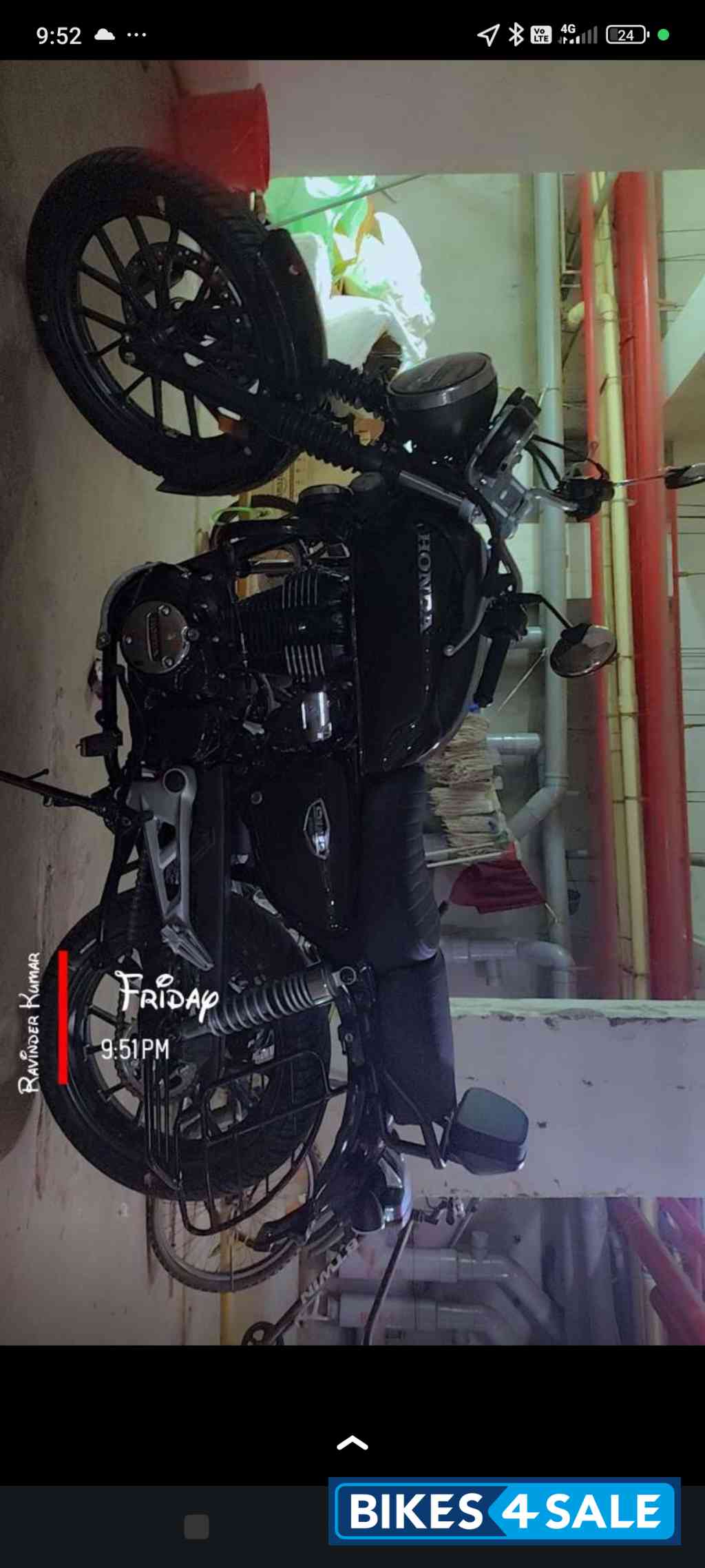 Pearl Black Honda Hness CB350 DLX Pro