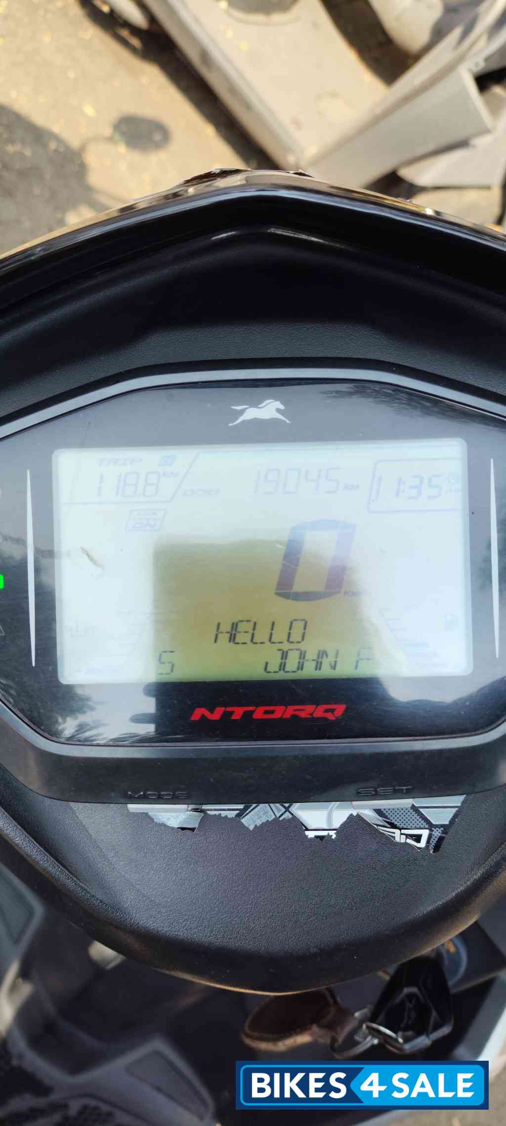 Black+silver TVS NTORQ Super Squad Edition