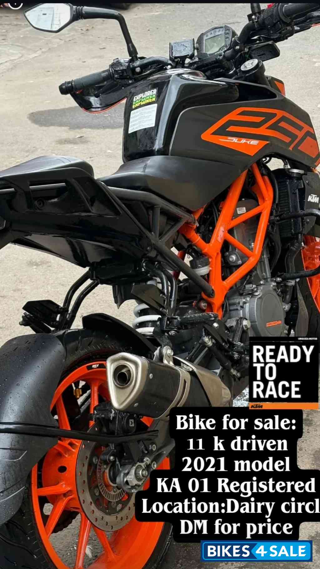 Black KTM Duke 250