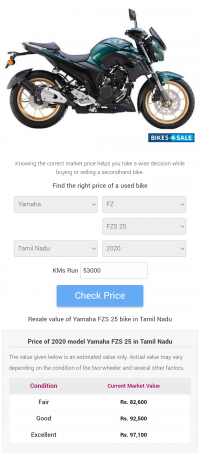 Bluish White Colour Yamaha FZ25