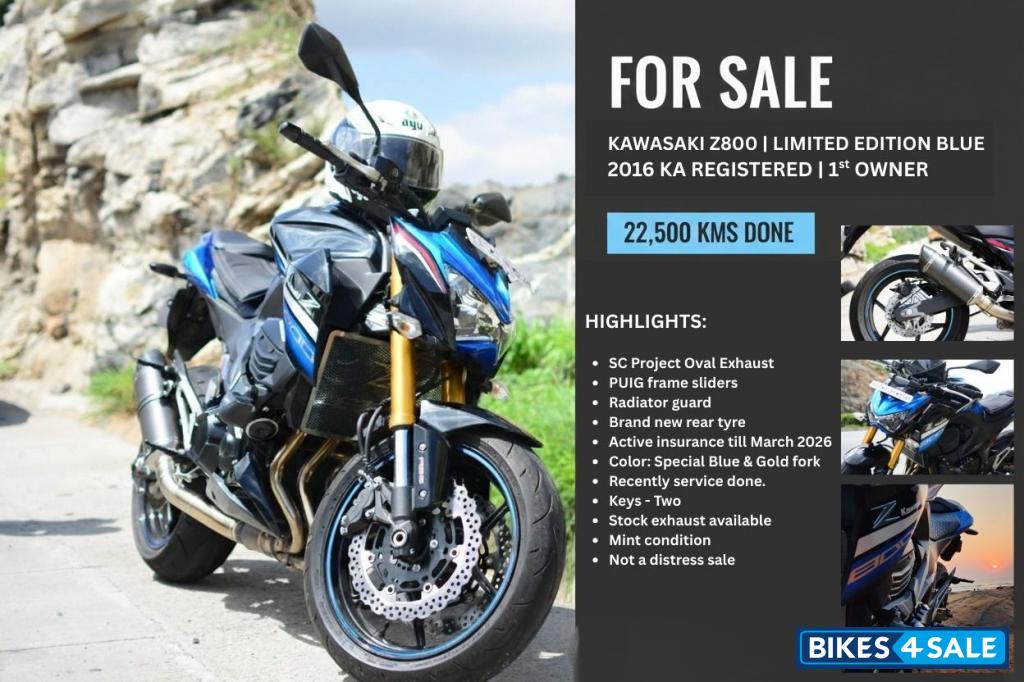 Blue Kawasaki Z800