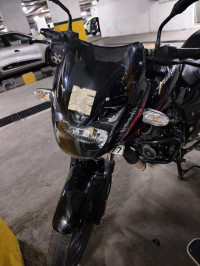 Ebony Black Solar Red Bajaj Pulsar 125 Neon Disc Single Seat