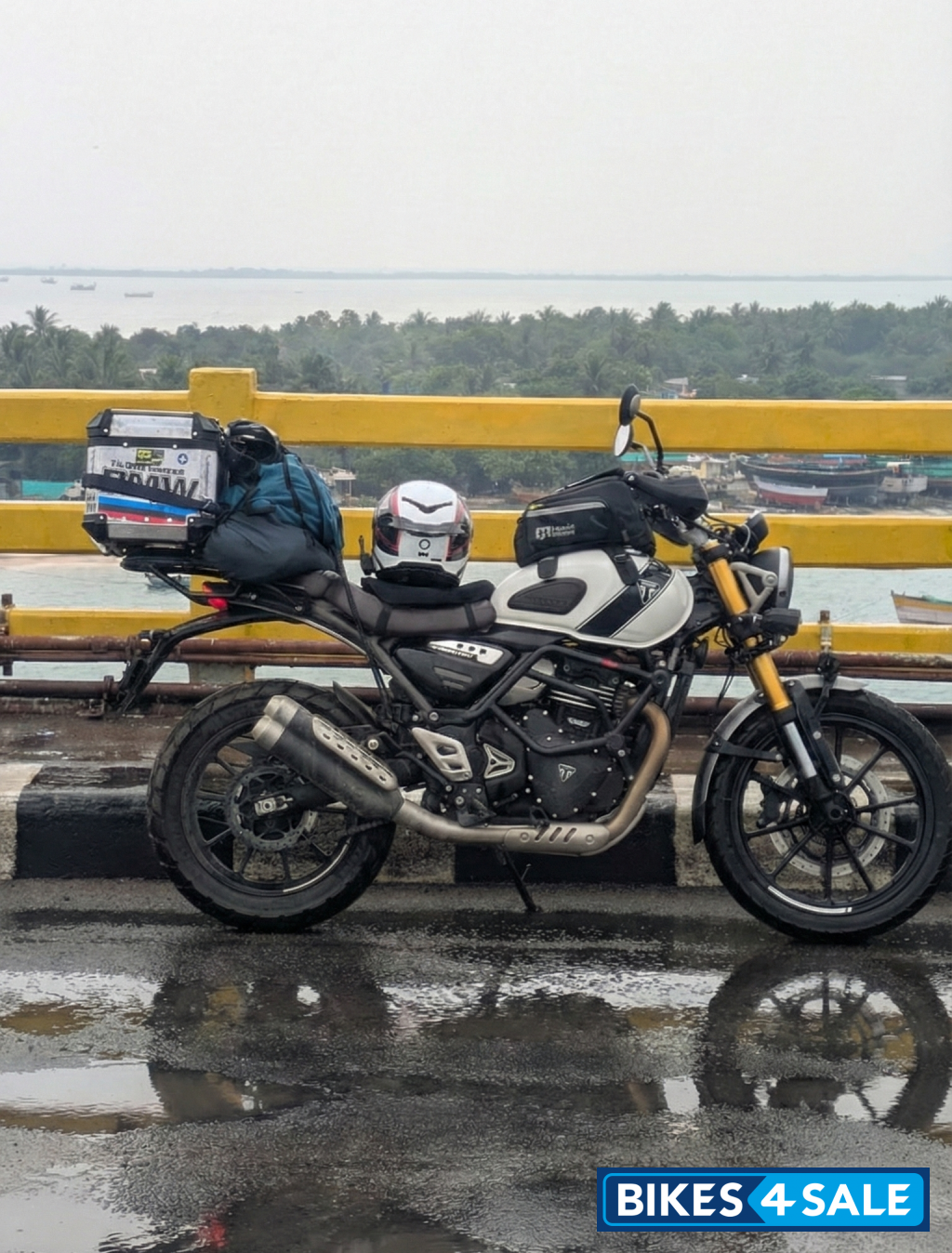 White Triumph Scrambler 400 X