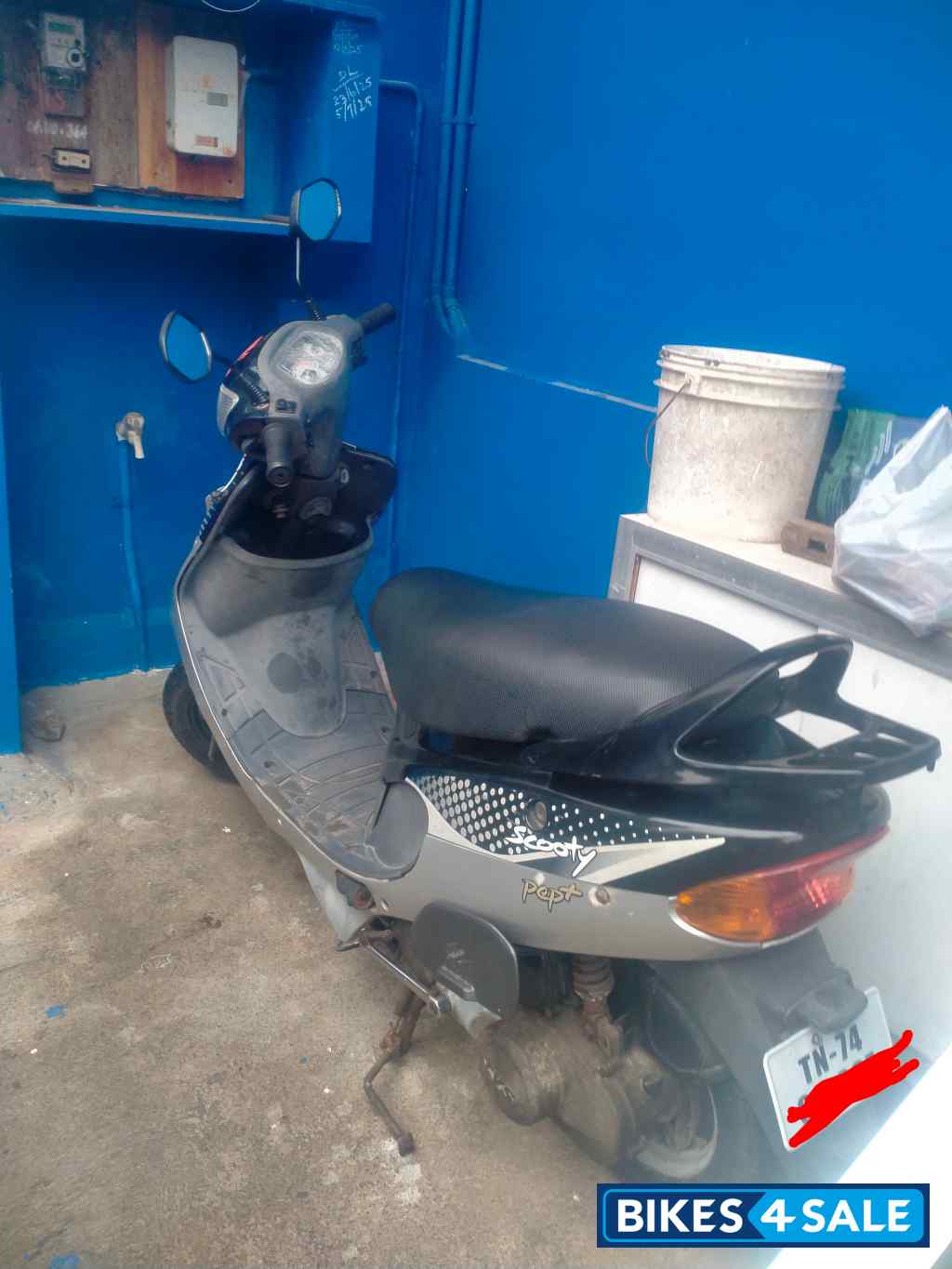 Black TVS Scooty