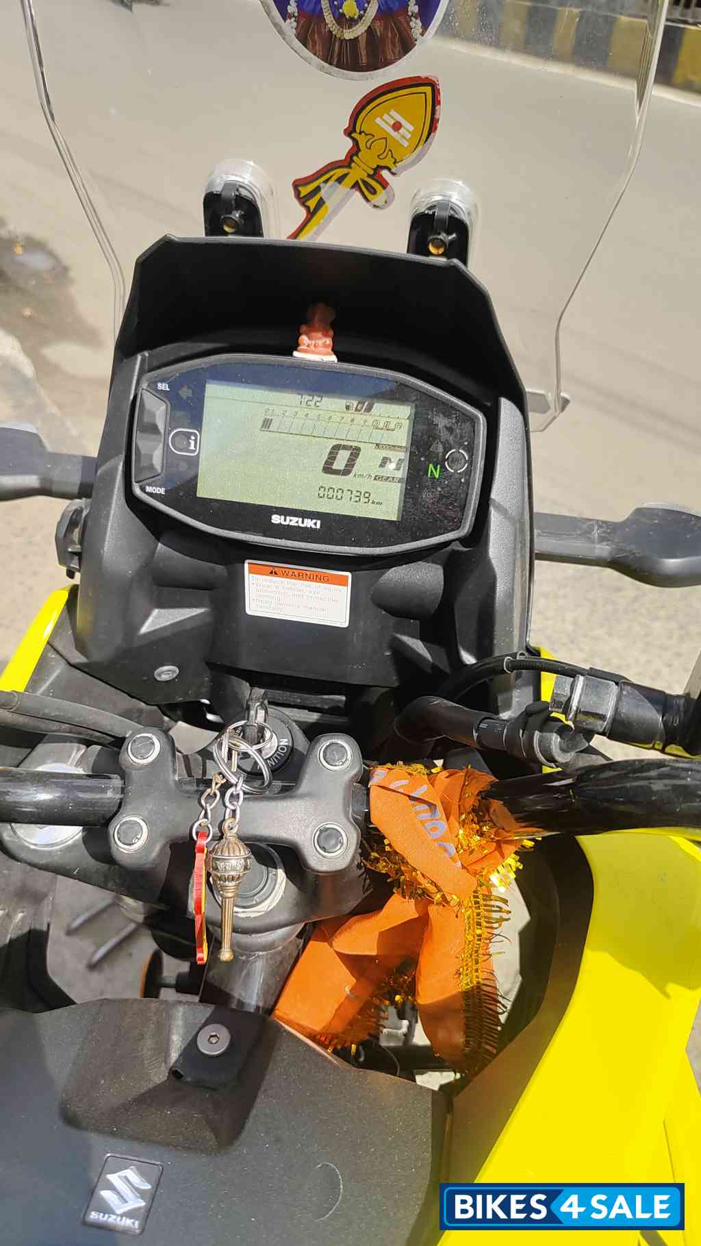 Yellow Suzuki V-Strom 250