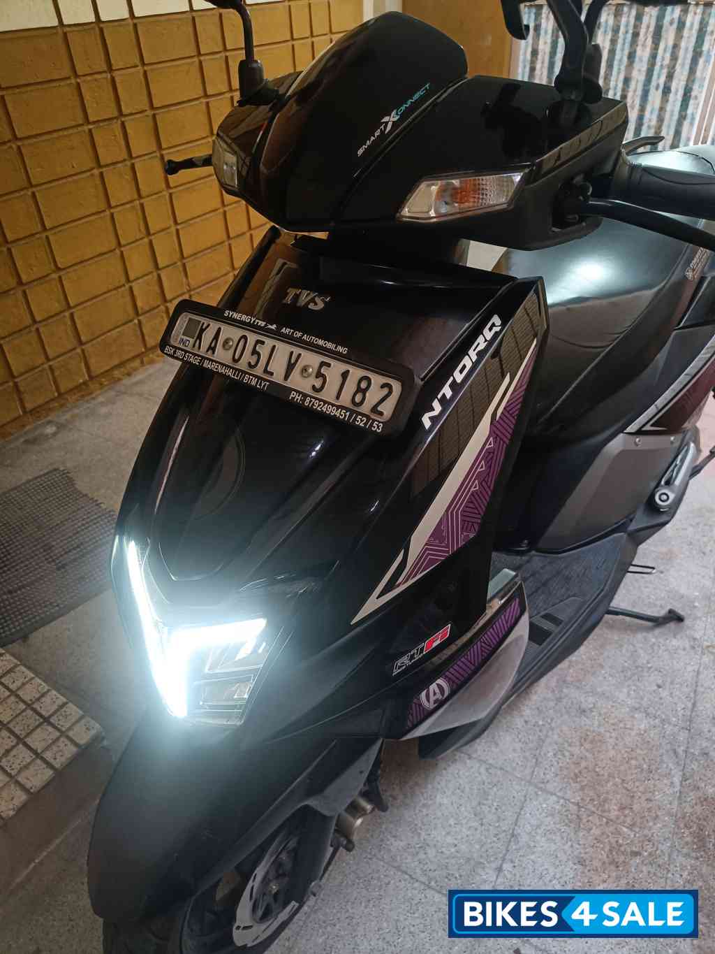 Black TVS NTORQ Super Squad Edition