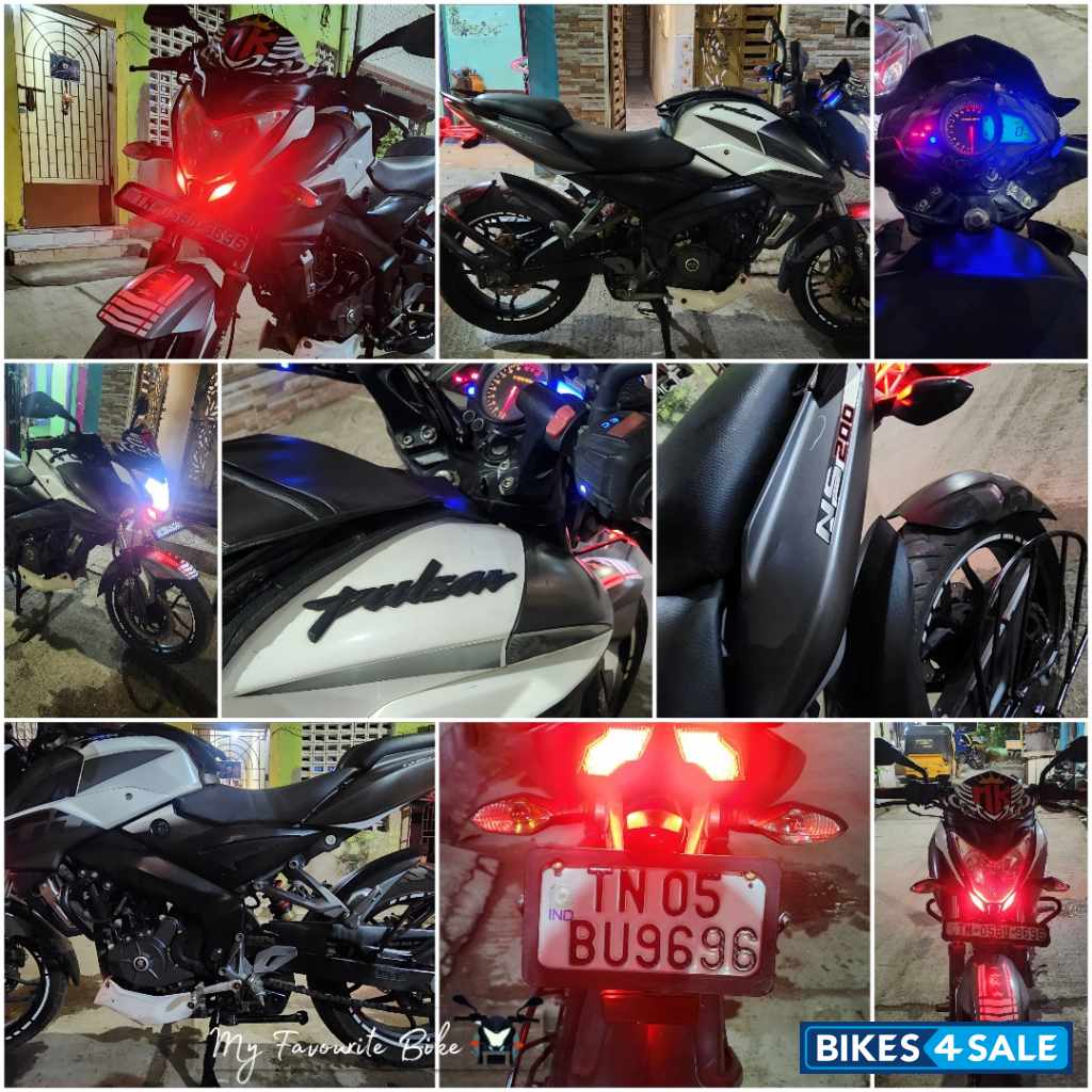 White Bajaj Pulsar 200 NS