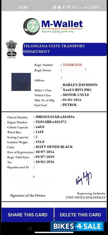 Harley Davidson X440 Denim