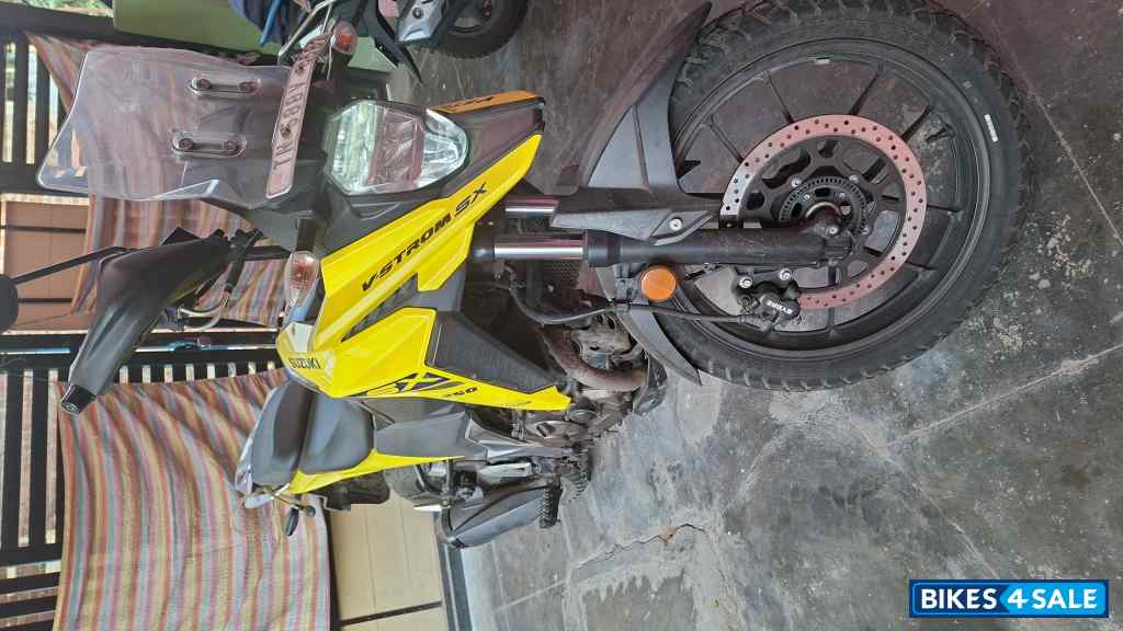 Yellow Suzuki V-Strom SX