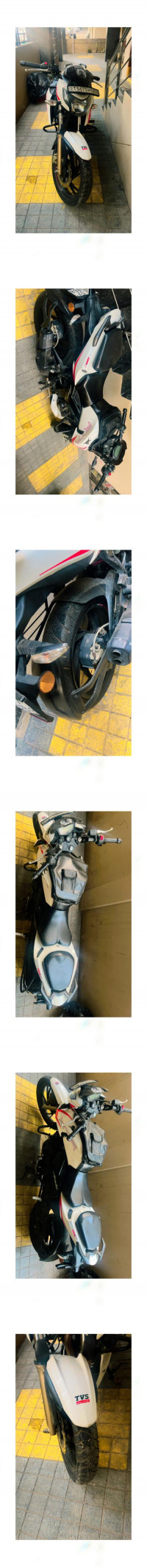 White TVS Apache RTR 200 4V ABS Race Edition 2.0