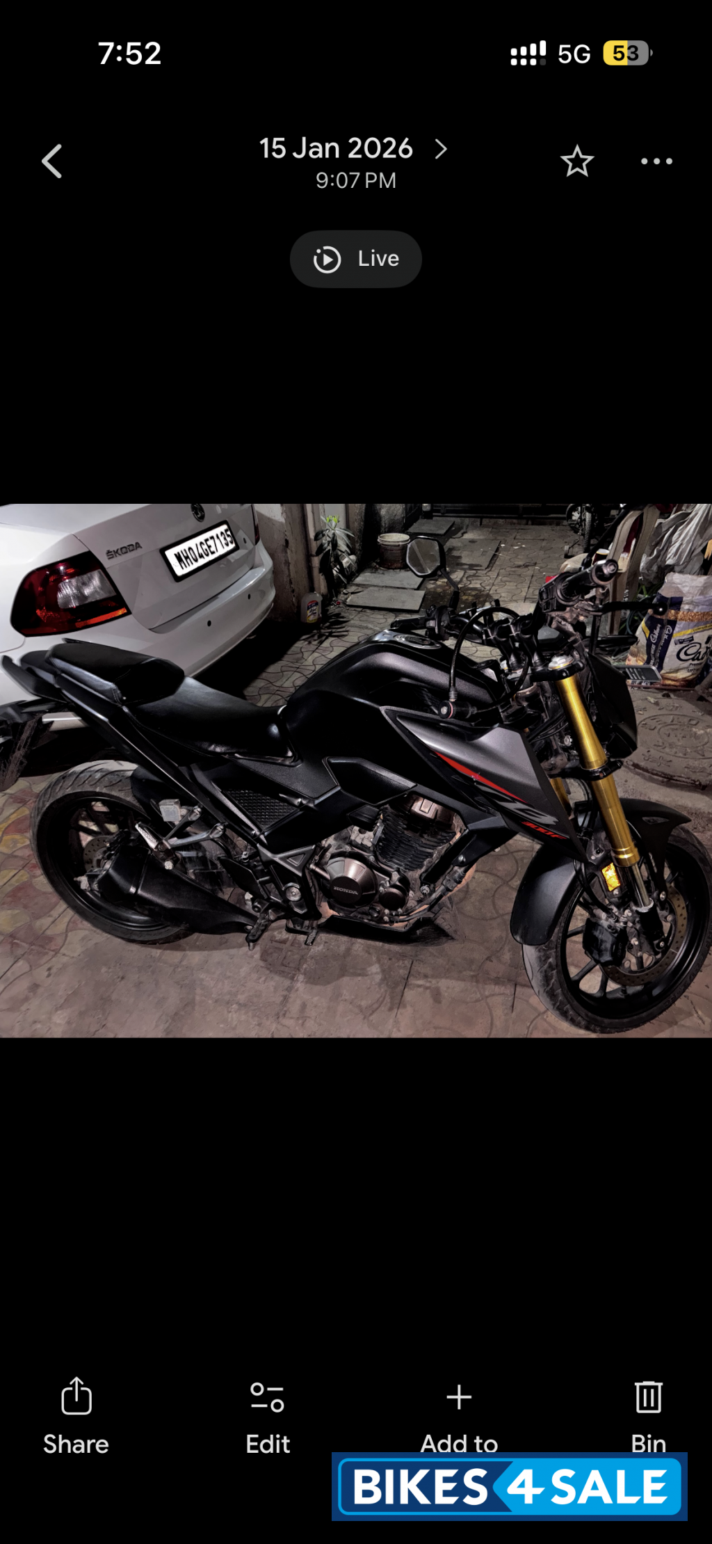 Black Honda CB300F Deluxe Pro