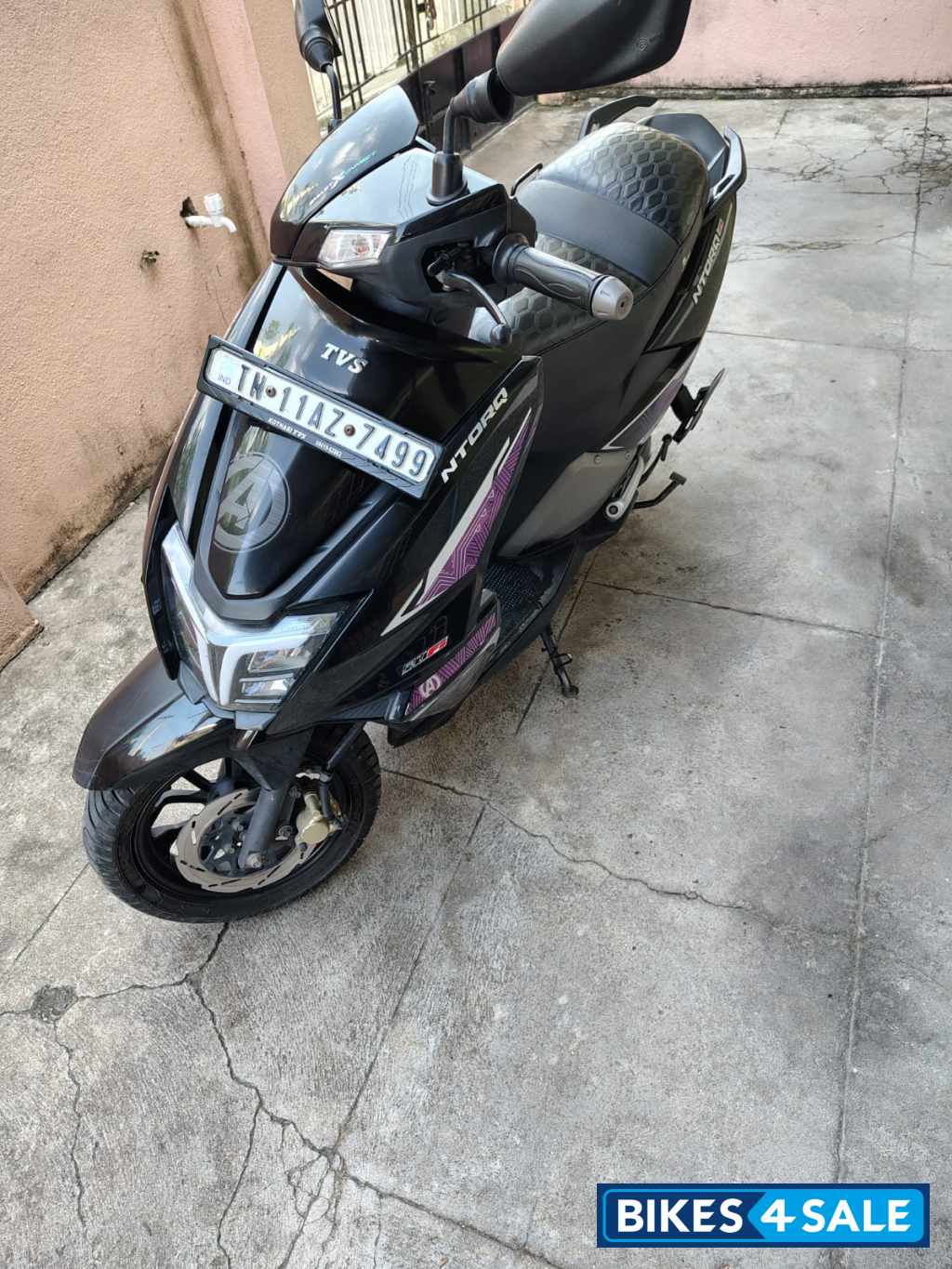 Black And Purple TVS NTORQ Super Squad Edition