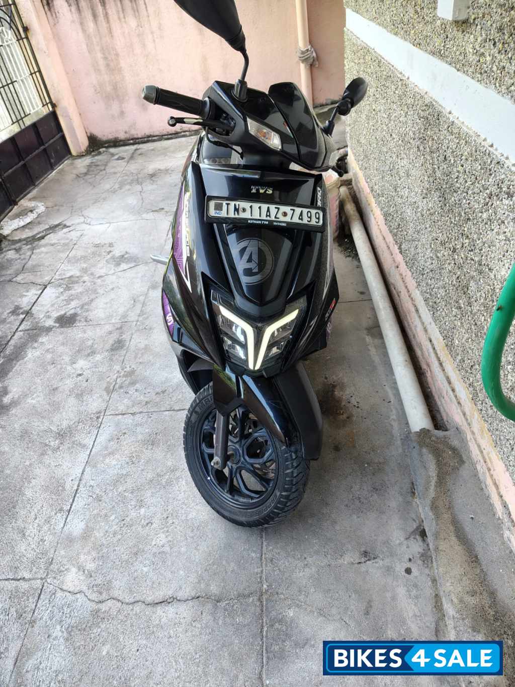 Black And Purple TVS NTORQ Super Squad Edition