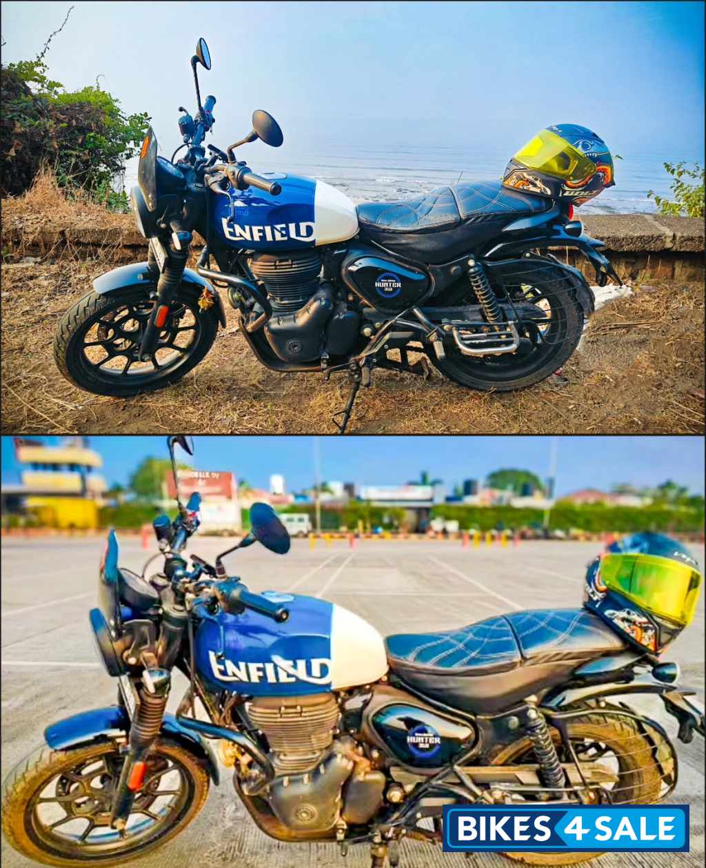 Rebel Blue Royal Enfield Hunter 350 Metro