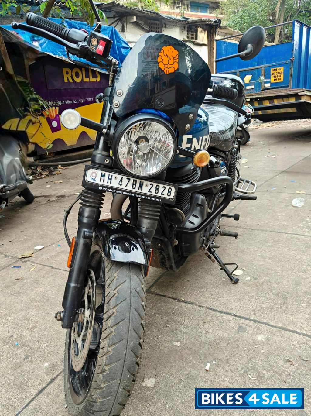 Rebel Blue Royal Enfield Hunter 350 Metro