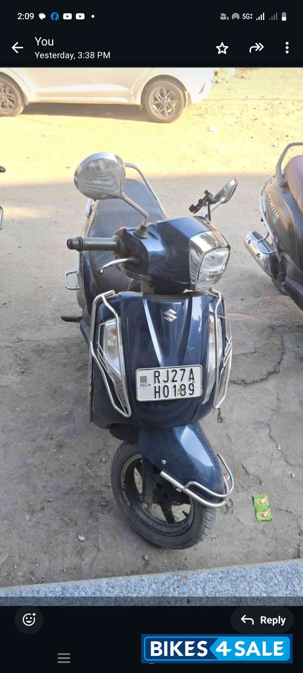 Blue Suzuki Access 125 BS6