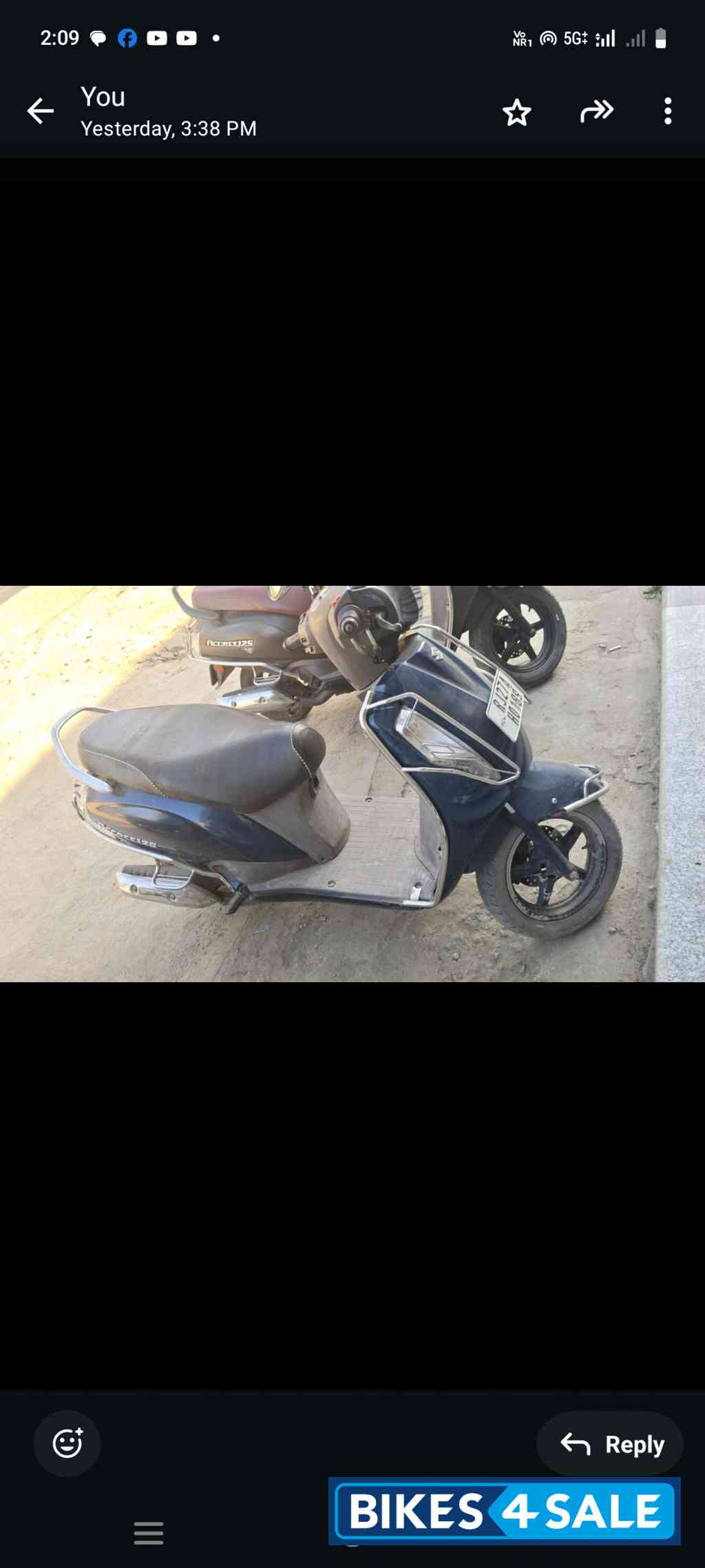 Blue Suzuki Access 125 BS6