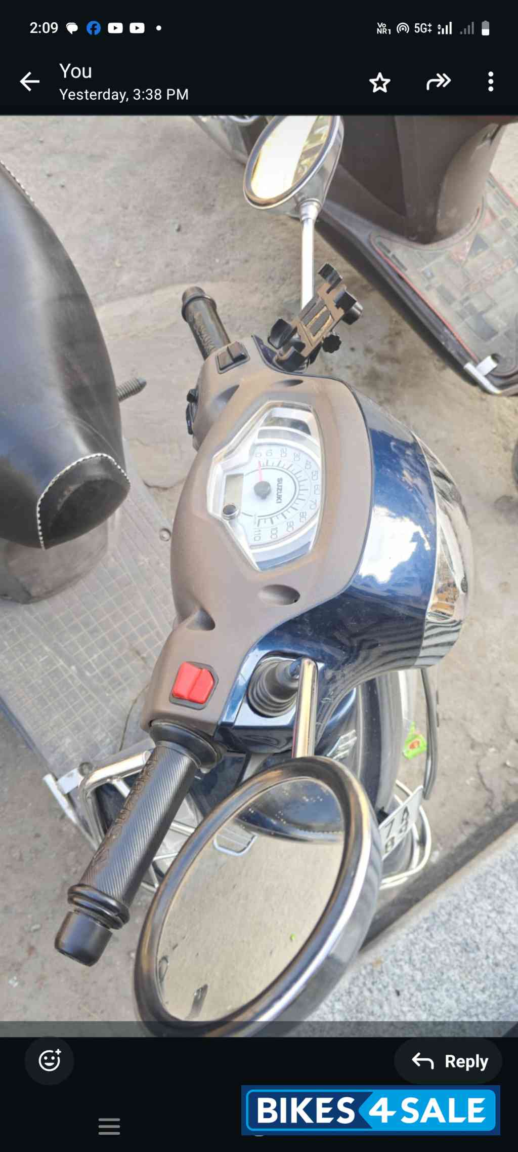 Blue Suzuki Access 125 BS6