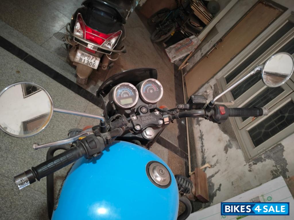 Black And Blue Royal Enfield Thunderbird X 500