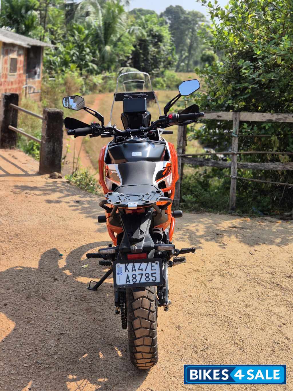 White KTM 390 Adventure 2025