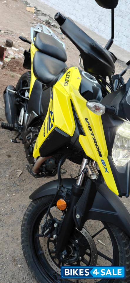 Yellow Suzuki V-Strom SX