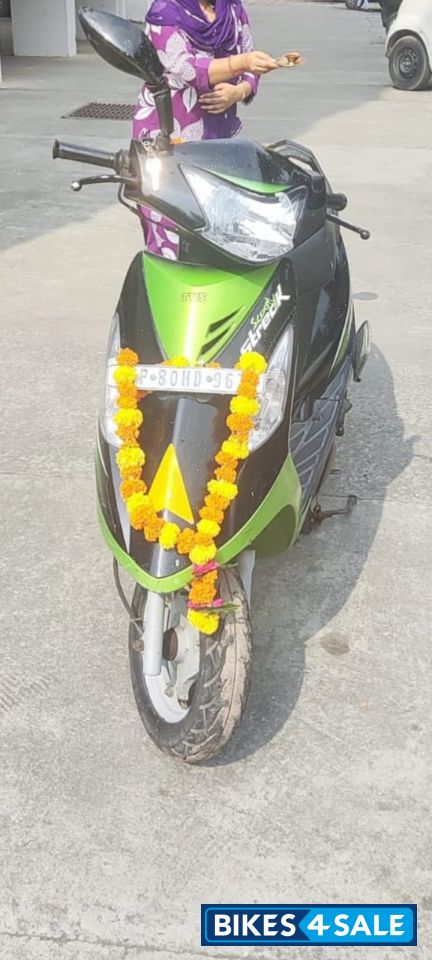 Green TVS Scooty Streak