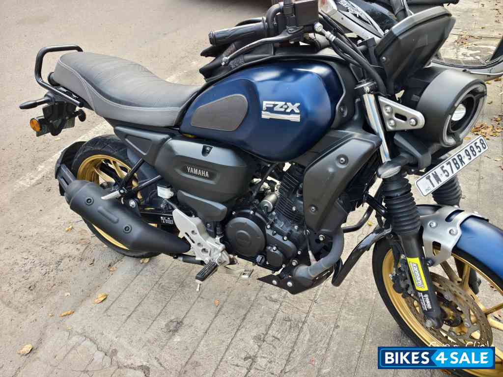 Blue Yamaha FZ-X