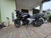 Black TVS Apache RTR 160 4V BS6